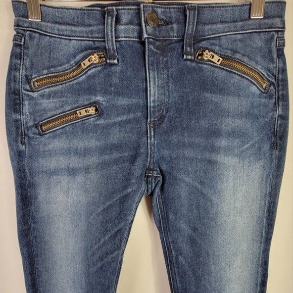 Rag & Bone Exposed Zipper Mid-rise Skinny Jeans Ankle Zip 27 - Picture 3 of 10